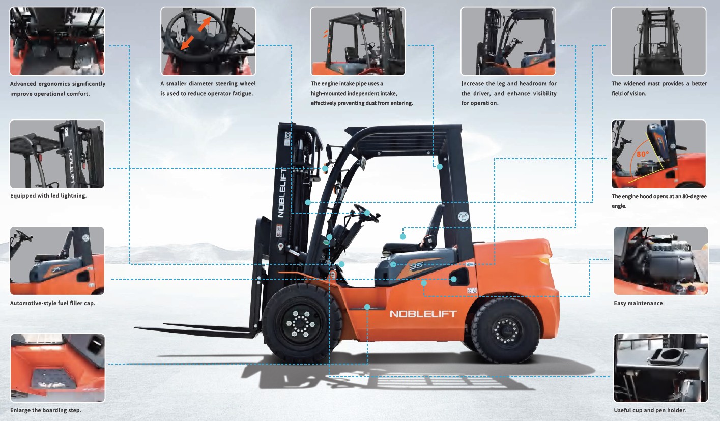 Noblelift IC counterbalanced forklift A series 3-3.8T