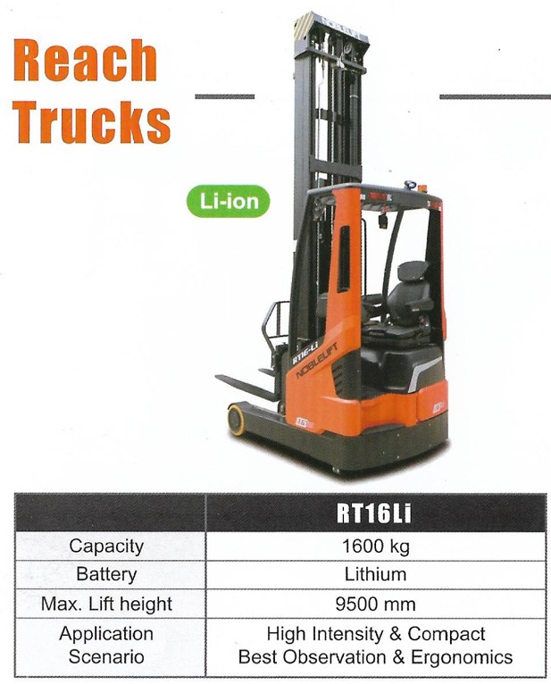 Noblelift Electric Reach Truck Lithium Ion RT16Li